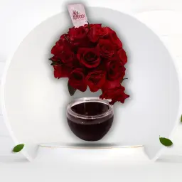 A Touch of Luxury - A Vase Filled with Red Roses